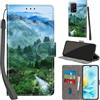 PHINIENLAND Cover per Honor 200 Lite custodia portafoglio Foresta | 3 scomparti carte, 1 tasca banconote, Chiusura magnetica, Supporto, Pelle PU flip cover per Honor 200 Lite