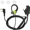 HYSHIKRA Auricolare leggero per radio a forma di G compatibile con Retevis Baofeng UV-5R Kenwood RT24 UV5R TK250 TK320 Quansheng K5 K6 Walkie Talkie (Verde, 1 PACK)
