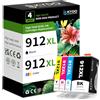 Skydo 912XL Cartucce Compatibili per HP 912 XL Multipack Cartuccia per HP OfficeJet 8012 8010 8015 8014 8017, per HP OfficeJet Pro 8022 8023 8024 8025 8020 8030 (912XL Nero Ciano Giallo Magenta, 4-Pack)