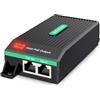 LINOVISION Gigabit 30W POE+ Injector con indicatore intuitivo del consumo energetico, ingresso AC100-240V, IEEE802.3af/at 30W Alimentazione e uscita dati per telecamera IP, AP wireless, telefono VoIP