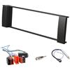 Audioproject A216 - Set di montaggio autoradio per Audi A3 8L - A6 C5 4B - adattatore radio, 2 adattatori per antenna, montaggio DIN ISO, nero.
