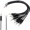 VISSQH 10pezzi connettore jack 3.5mm,connettore audio jack 3,5 a saldare,3.5mm 4 poli stereo per cuffia/microfono,Lunghezza del cavo: 25cm