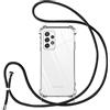 Vauki Cover per Samsung Galaxy A52s 5G/A52 4G/5G con cordino di collare, in silicone trasparente TPU+PC Bumper Protection Custodia con cinturino regolabile a catena per Samsung A52s 5G