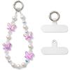 AOKSUNOVA Catenina per cellulare con perline, bracciale universale, catenina corta per cellulare, catenina da polso per cellulare