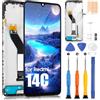 ARSSLY LCD Schermo per Xiaomi Redmi 14C LCD Display per Redmi 14C 2411DRN47C, 2409BRN2CA, 2409BRN2CG Display Touch Screen Digitizer Ricambio Assembly + Riparazione Kit (Nero con Cornice)