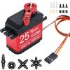 APKLVSR Servo Digital Metal, servomotore digitale, 25 kg, in rame, per elicotteri RC, Servo 270° per robot, barca RC Auto per Arduino