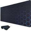 Niviy Tappetino Mouse Gaming,XXL Mouse Pad,Tappetino per Mouse a Nido d'ape,Tappetino per Tastiera Robusto e Duraturo(800x350x3mm,Blu-Nero)