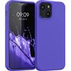 kwmobile Cover per iPhone 13 mini Custodia - Back Case per Smartphone in Silicone TPU - Protezione Gommata - blu viola