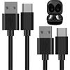 Linkidea Cavo di ricarica compatibile con Samsung Galaxy A55/A54/A35/A25, Buds 3 Pro/3/FE/2 Pro/2/Live, cavo di ricarica di ricambio da USB a USB-C (confezione da 2 da 120 cm)