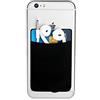 Cerbery - Titolare della Carta per Smartphone - Supporto Cellulare Custodia Cuffie - Compatibile con Apple iPhone Samsung Galaxy (Nero)