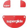 Pulsar Gaming Gears Superglide2 - Piedini per mouse con superficie testurizzata controllabile, realizzati con vetro ultra resistente, suola liscia e resistente per Zowie EC Wireless Series [ROSSO]