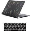 FFBOFFC Cover Compatibile con MacBook Air 13 Pollici 2020-2018 Modello A2337 A2179 A1932 con Retina Display & Touch ID, Protettiva Custodia Rigida Case in Pelle & Tastiera Cover, Fiore abbagliante