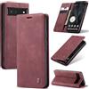 Azororo Cover per Google Pixel 6 Pro 5G, Premium PU Pelle Custodia, Magnetica Carta Fessura Portafoglio Case, Flip Cavalletto Custodia per Google Pixel 6 Pro - Vino Rosso