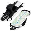 kwmobile Supporto smartphone per bici in silicone - Sostegno universale per bicicletta MTB - Porta cellulare per display 4,5-6 - nero