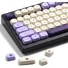 OHY XVX MOA Profile Purple Grape Theme PBT Dye-Sub - Set di copritasti personalizzati per tastiere meccaniche (compatibili con switch Cherry MX, design viola e bianco)