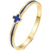 Joo&Rind - Bracciale a quadrifoglio in oro da donna - 18K placcato oro, bracciale a quadrifoglio in acciaio inossidabile, bracciale da donna - Gioiello regalo per donne, compleanno, festa della mamma