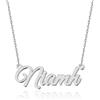 UMAGICBOX Squisita collana con nome personalizzato, scegli tra 14 stili di carattere, ciondolo personalizzabile in acciaio inossidabile placcato in oro 18 carati e argento Sterling, regalo unico per