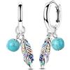 Hapour S925 - Orecchini pendenti in argento Sterling con ciondolo a forma di farfalla, a forma di libellula, con zirconi, Argento sterling