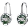 POPLYKE Orecchini da donna con labradorite, lapislazzuli, opale, turchese, peridoto, malachite, occhio di tigre, giada, in argento Sterling 925, orecchini a monachella, idea regalo per ragazze, Medio