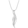 Sofia Milani - Collana da Donna in Argento 925 - con Pietra Zircone - Ciondolo Curvo - N0865