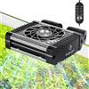 fishkeeper Ventilatore per acquari, raffreddatore per acquari, velocità dell'Aria e Timer Regolabili, Ventilatore Silenzioso per acquari d'Acqua Dolce e salata da 30cm (1 ventilatori)