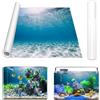 Gohytal Poster per acquario, 120 x 40 cm, in PVC, statico, per acquario, fondo marino, generico, per acquario, parete posteriore in vinile