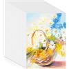 XREE 60 Fogli Carta Acquerello 300 g, 15,24 x 22,86 cm Professionale Carta per Acquerelli Carta Cotone Acquerello per Acquerelli Guazzo Acrilico Pittura Disegno Opere D'arte Fai Da Te