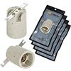 ISOLATECH 4pcs E14 portalampada in ceramica con staffa di montaggio LED lampadine a risparmio energetico (max. 250V/4A) lampadine Casa Cucina Bagno Zoccolo Montaggio Staffa resistente al calore