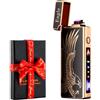 Dachance Accendino Elettrico, Indicatore Batteria USB Plasma Ricaricabile Antivento & Senza Fiamma, Accendino Dual Arco per Candele/Grill (Aquila)