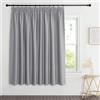 PONY DANCE Tenda Oscurante Camera da Letto Moderna Tende Termiche Isolanti per Soggiorno con Fettuccia Decorazione della Stanza 1 Pezzo 280x175 CM, Grigio Chiaro