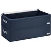 4CONVY contenitori per riporre sotto il Letto per Vestiti, Trapunte - Scatole per Armadio Rigide con Cerniera - [2024 MATERIALE AGGIORNATO] - Organizzatore con Struttura in Metallo Pieghevole - 2x68L