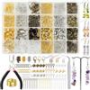 Lumirelle Kit per la creazione di orecchini Lumirelle per gioielli: 1310 pezzi Forniture complete con ganci per orecchini, anelli aperti, chiusure, perni, risultati per adulti, donne, fai da te a casa