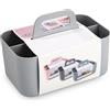 Azyvum Organizer Impilabile Bagno Desk Organizer Scatola di Stoccaggio con Maniglia Cucina Multifunzionale Scatola di Stoccaggio per Bagno/Cucine/Artigianato e Cosmetici