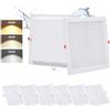 Grebeam 6x Faretti LED da Incasso per Cartongesso Quadrato 36W 3CCT Foro 253-263mm