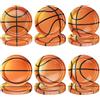 PTECDROTS Piatti di carta usa e getta da 22,9 cm, con 6 motivi, per eventi sportivi per bambini, decorazioni per feste di basket, 60 pezzi