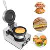 LIROPAU Macchina per Hamburger Elettrica UFO, Macchina per Hamburger Antiaderente Commerciale, Temperatura Regolabile 50-300 ℃ Padella Antiaderente, Timer da 0 a 5 Minuti per Uso Domestico e Commerciale