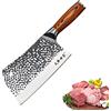 TJ POP Mannaia Coltello da Chef Cinese, Coltello da Cucina Professionale 19.4cm, Coltello per Carne Affilato con Design Full Tang, Lama in Acciaio 50Cr15 Spessore 3.5mm, TJ SEGA Serie TC19071
