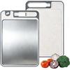 URMONA Acciaio inossidabile 304 e radice di paglia, taglieri da cucina, senza BPA, facile da pulire, accessori da cucina, ideale per cucinare