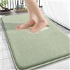 Homaxy Tappeto da bagno in memory foam, morbido, antiscivolo, lavabile, spesso, assorbente, per il bagno, 50 x 76 cm, verde salvia
