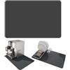 Guyode Tappetino Scolapiatti Assorbente Asciugatura Rapida Tappetino Macchina Caffe Design Antiscivolo Tappeto Scolapiatti Cucina per Cucina Tavolo Bar Bagno (Grigio Scuro, 60 cmX50 cm)