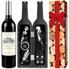 cailion Set di Accessori da Vino a Forma di Bottiglia di Vino, Set di cavatappi, Set Regalo di Accessori per Il Vino, Set di apribottiglie, Set di Sommelier del Vino con apribottiglie (Silver bottle001)
