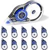 Ysimple 10 Pezzi Alto Volume Bianchetto a Nastro, 30 mx5 mm Correttore a Nastro Scolorina Nastro Correction Tape con Cappuccio Protettivo, Correttori a nastro per Scuola e Ufficio (Bianco)
