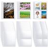Pushiibee 30 Pezzi Tasche per Raccoglitore A5, Inserti 1/2/4 Tasche in Pvc Impermeabile, Buste Trasparenti A5 con Zip a 6 Fori per Raccoglitore ad Anelli A5 per Organizzare Fotocarte e Carte