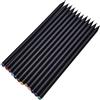 SevenMye 24 matite HB in legno nero con diamanti per la scuola e l'ufficio, ideali come regalo