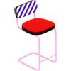 Seletti - Sedia da bar imbottita Super Furniture - Multicolore - Espanso - Designer Hello Again