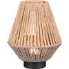 RL LIVE YOUR LIGHT Reality Leuchten Lira R55991126 - Lampada da tavolo a LED, in metallo nero opaco, paralume in filo di carta marrone, con LED da 1,5 Watt, 4 ingressi touch