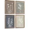 Heiple Set di 4 decorazioni da parete in legno con cornice, stile rustico vintage, per casa, soggiorno, camera da letto, bagno, cucina, decorazione da parete (marrone, 28 x 35,6 cm)