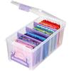ArtBin Organizer portatile semi-cartella con 3 divisori - custodia in plastica trasparente per oggetti artistici e artigianali