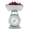 Salter Bilancia da cucina meccanica senza tempo - capacità di 5 kg, ciotola lavabile in lavastoviglie da 1 litro, design classico, quadrante a cifre grandi di facile lettura, 22cm, sage