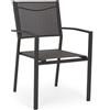 BIZZOTTO OUTDOOR HILDE SEDIA CON BRACCIOLI ANTRACITE 0662844/0663632